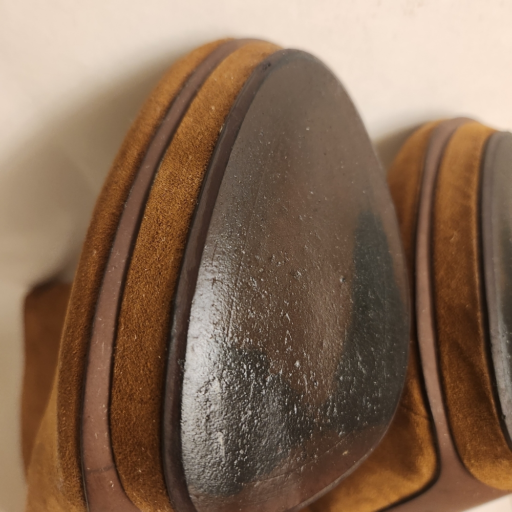 Trafaluc Suede Brown Ankle Boots - Picture 6 of 8